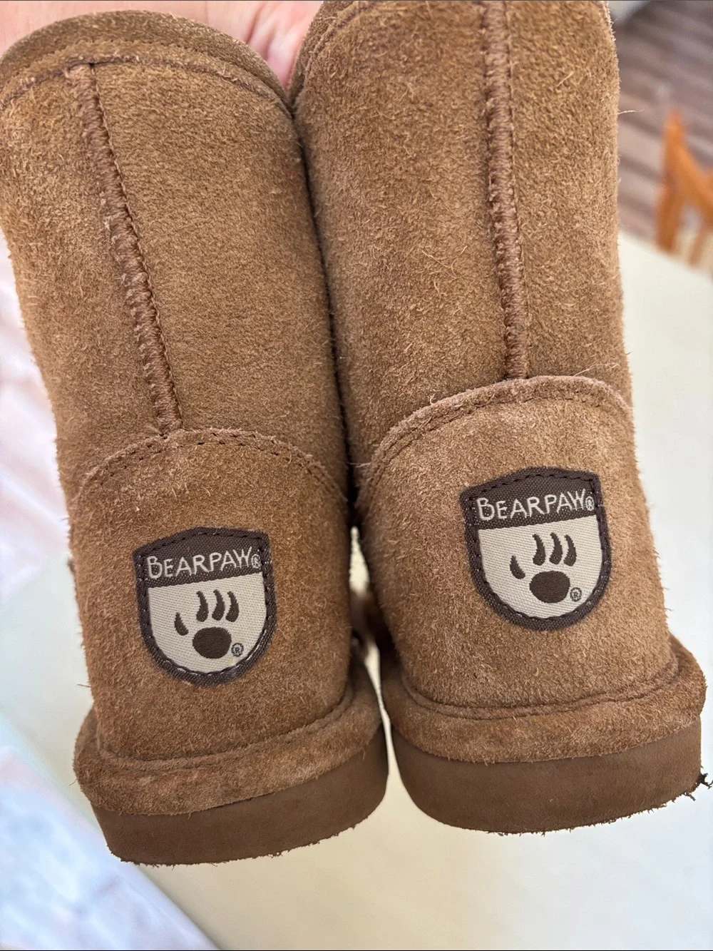 BEARPAW Toddler Size 9 Hickory Suede Side-Zip Boots